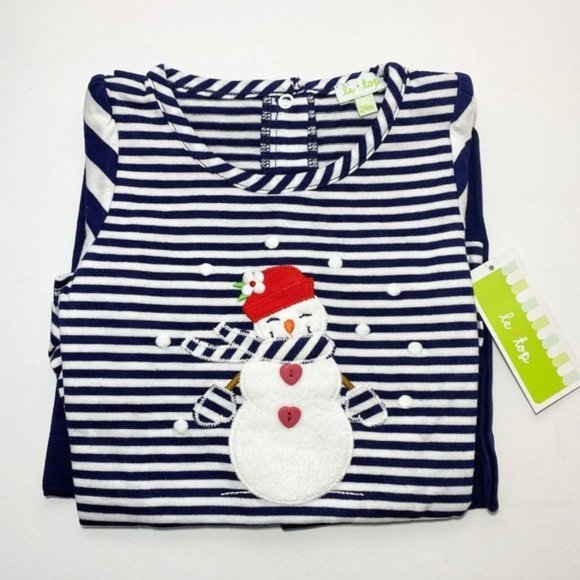 Le Top Toddler Boutique Girls Holiday Snowman Top & Pants Outfit Set Sz 18M NWT - Picture 8 of 9